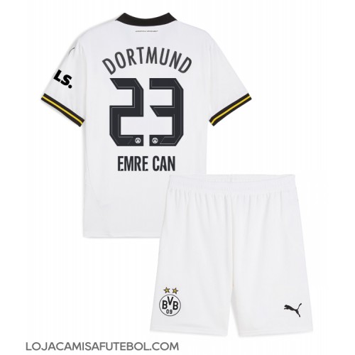 Camisa de Futebol Borussia Dortmund Emre Can #23 Equipamento Alternativo Infantil 2024-25 Manga Curta (+ Calças curtas)